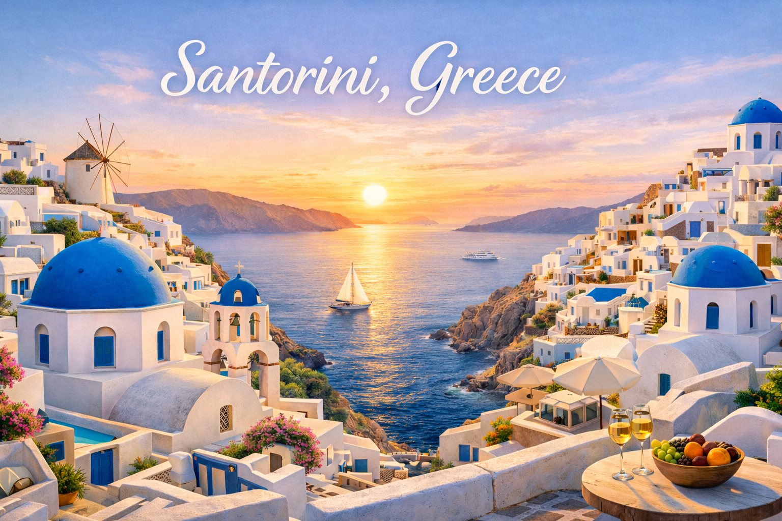 Santorini Greece Sunset | Accent Coffee Mug 11oz - Image 2