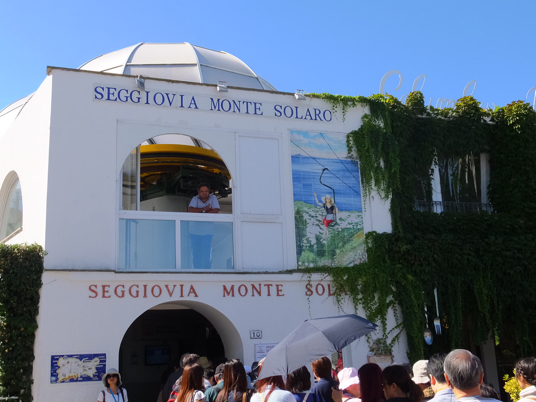 Capri chairlift Monte Solaro view climate for romance readers with shared sky density still named