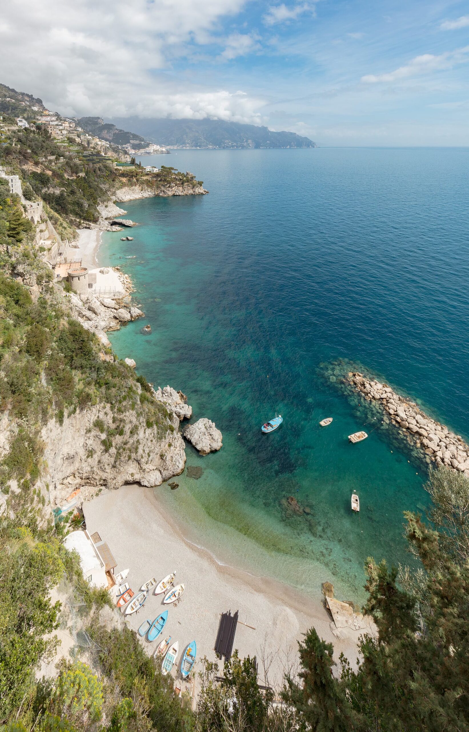 Conca dei Marini for romance readers with emerald-grotto town honesty and Capo di Conca coast still named