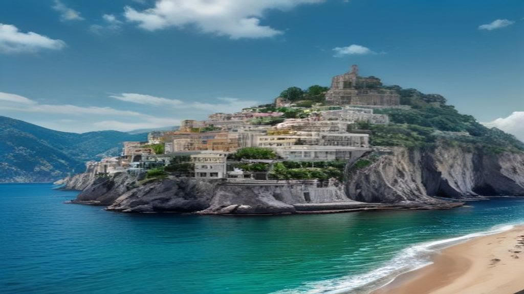 Stacked Italian coastal villages on the Amalfi Coast for Italian coastal villages romance with peninsula map honesty beyond Positano wallpaper