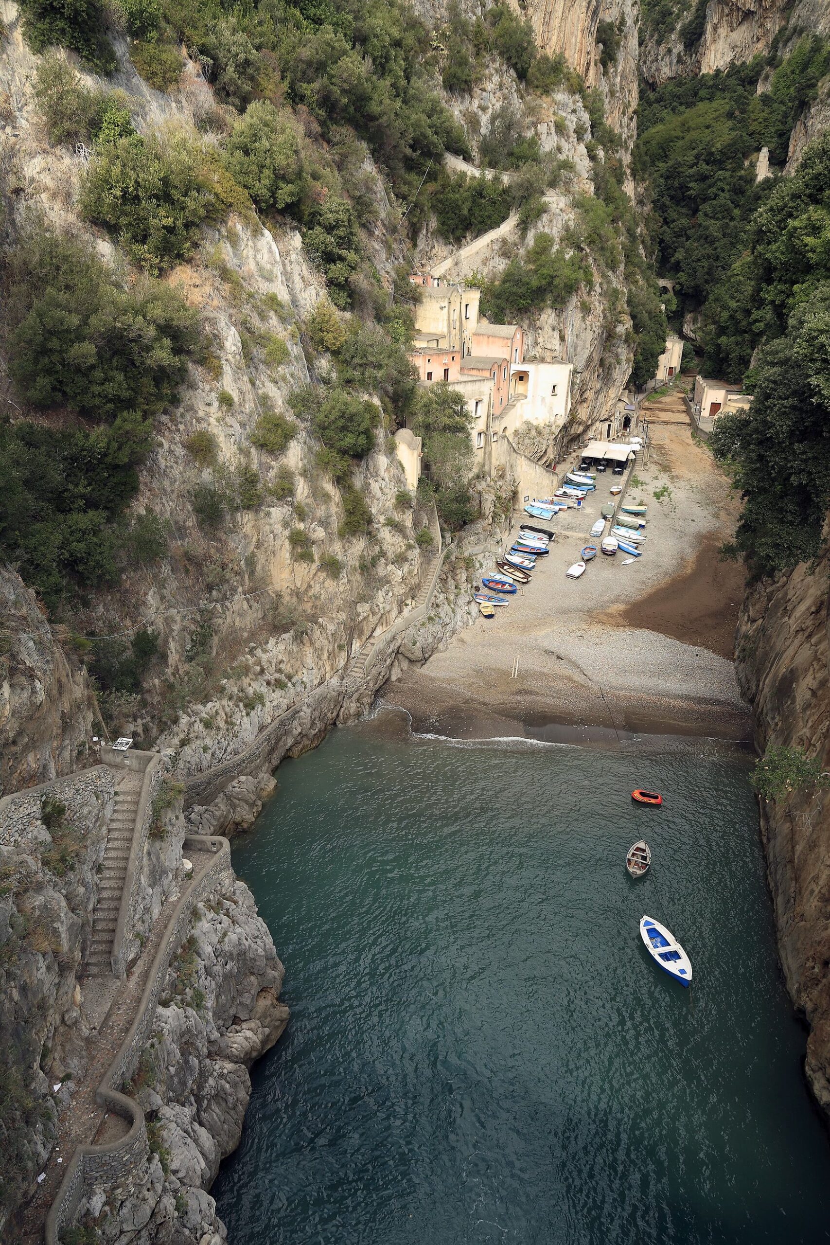 Sea light at Marina di Praia for romance readers with pocket-cove climate still named