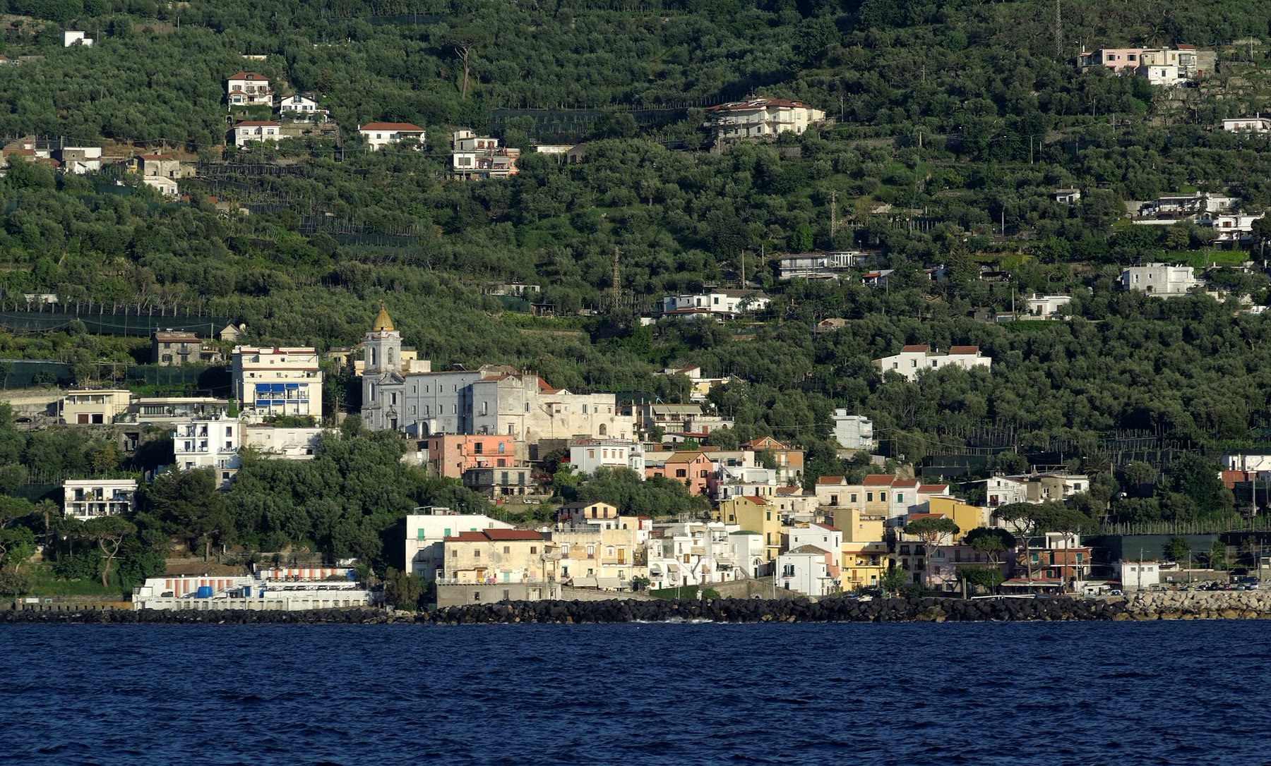 Massa Lubrense for romance readers with peninsula-ridge climate and living grove density still named