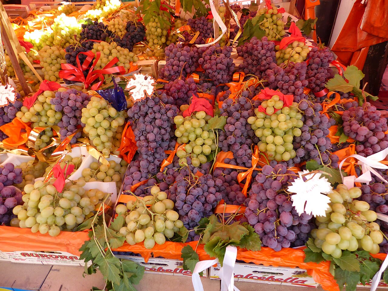 Ballaro grapes and produce for Sicilian market romance that keeps ordinary appetite beside adult desire without Nero clone erase