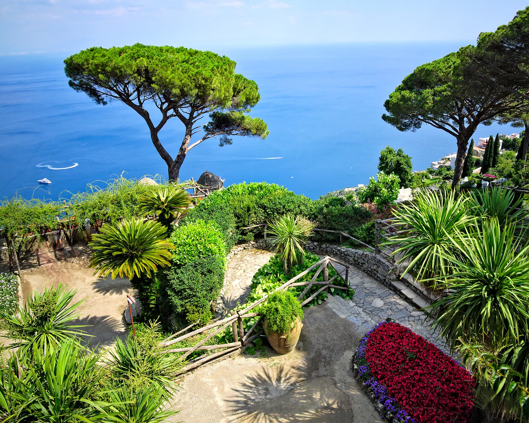 Villa Rufolo terrace in Ravello with Amalfi Coast festival garden climate still named