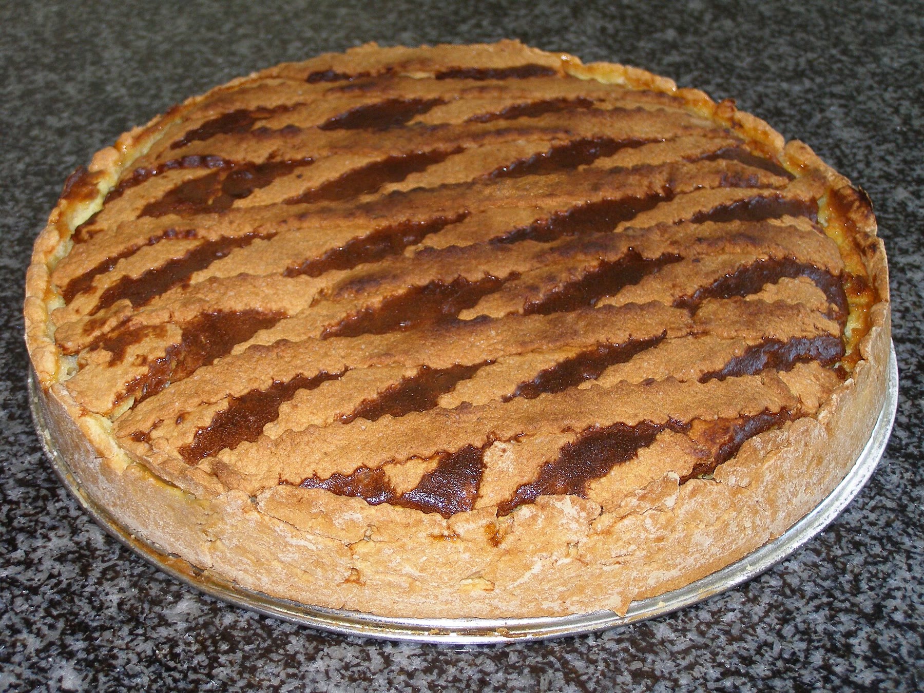 Italian pastiera pie with Neapolitan wheat-and-ricotta Easter kitchen climate still named